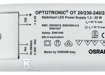 OT 20/230-240/24 ZASILACZ DO LED