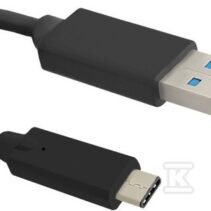 KABEL USBC 3.1 MĘSKI USB 3.0A 0.25M