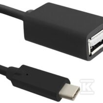 KABEL USB 3.1C MĘSKI USB 2.0A ŻEŃ 0.2