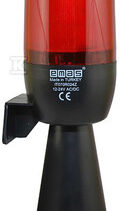 LAMPA CZERWONA+BUZER 12-24V AC/DC