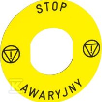 ETYKIETA ŻÓŁTA "STOP AWARYJNY"