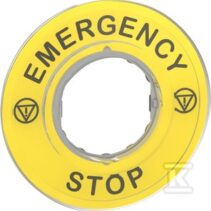 ETYKIETA EMERGENCY STOP 3D