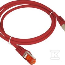 PATCH-CORD S/FTP KAT.6A LSOH 0.5M CZERWO