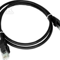 PATCH-CORD U/UTP KAT.5E PVC 0.25M CZARNY