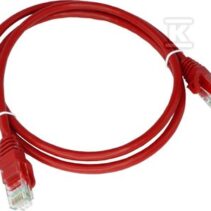 PATCH-CORD U/UTP KAT.5E PVC 0.25M CZERWO