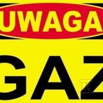 UWAGA GAZ-TABLICA OSTRZEGAWCZA