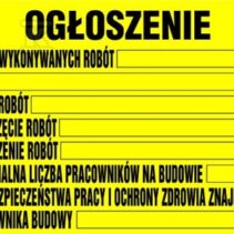 INFO.TABLICA BUDOWLANA-OGŁOSZENIE