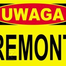 UWAGA REMONT-TABLICA