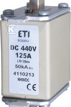 WKŁADKA NH00 160A/440V DC