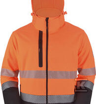 KURTKA SOFTSHELL HI-VI (FLUO) POMARAŃ M