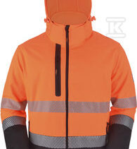 KURTKA SOFTSHELL HI-VI (FLUO) POMARAŃ L