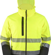 KURTKA SOFTSHELL  HI-VI (FLUO) ŻÓŁTA